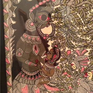 Handmade Madhubani Painting (Framed)